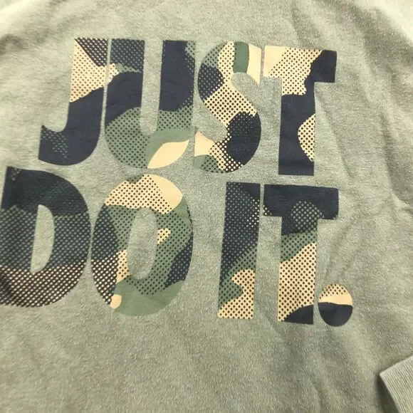 Nike Hoodie Boys XL Green Just Do It Camouflage Youth Kids Sweatshirt * - Picture 4 of 12